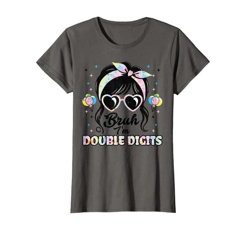 Sapelle-Shirt-Bruh-Im-Double-Digits-Girl-Bandana-T-Shirt-10th-Birthday-Celebration-Gift Sapelle Shirt Bruh Im Double Digits Girl Bandana T-Shirt