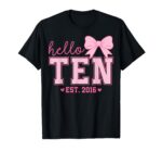 Sapelle Shirt Coquette Bow 10th Birthday Girl T-Shirt