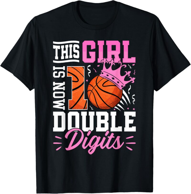 Sapelle-Shirt-Double-Digits-Basketball-10th-Birthday-T-Shirt-for-Girls Sapelle Shirt Double Digits Basketball 10th Birthday T-Shirt for Girls