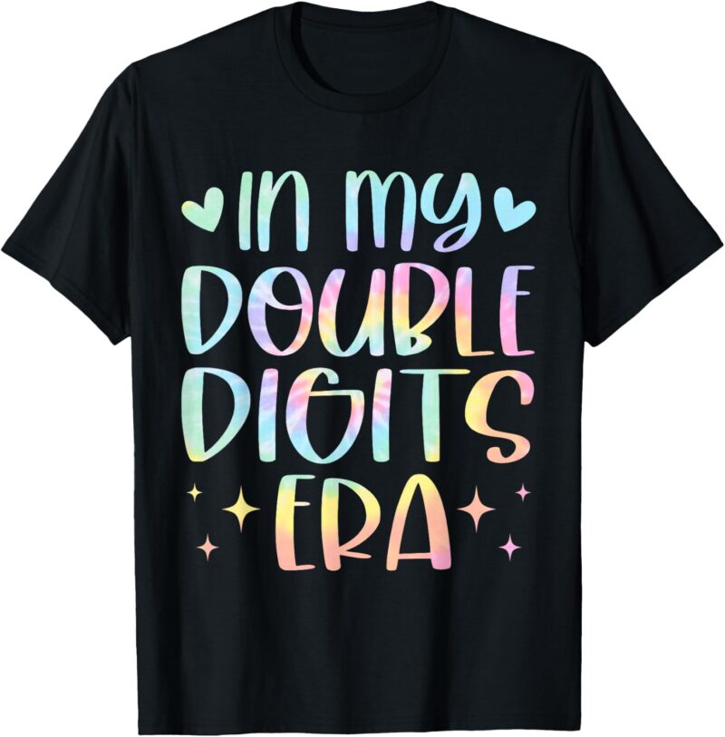 Sapelle Shirt Double Digits Era Birthday T-Shirt for Women and Girls