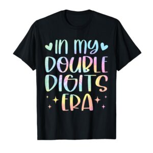 Sapelle Shirt Double Digits Era Birthday T-Shirt for Women and Girls