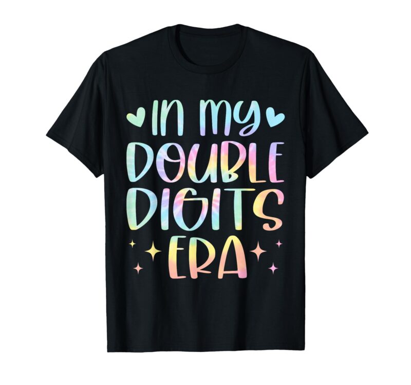 Sapelle Shirt Double Digits Era Birthday T-Shirt for Women and Girls