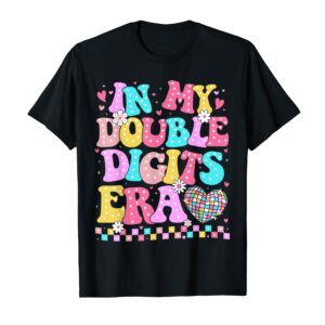 Sapelle Shirt In My Double Digits Era Retro 10th Birthday Girl T-Shirt