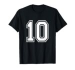 Sapelle Shirt Number 10 Birthday Varsity Sports Team Jersey T-Shirt