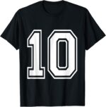 Sapelle Shirt Number 10 Varsity Style Sports Birthday T-Shirt