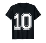 Sapelle Shirt Number 10 Varsity Style Sports Birthday T-Shirt