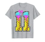 Sapelle-Shirt-Softball-11th-Birthday-Girl-Ice-Cream-Drip-Bow-T-Shirt-4