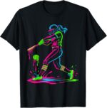 Sapelle Shirt Softball Girl Ice Cream Drip T-Shirt