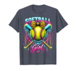 Sapelle-Shirt-Softball-Player-Girl-Ice-Cream-Drip-T-Shirt-2