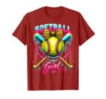 Sapelle-Shirt-Softball-Player-Girl-Ice-Cream-Drip-T-Shirt-4