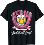 Sapelle Shirt Softball Player Girl Ice Cream Softball Drip T-Shirt