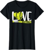 Softball Graphic Saying T-Shirt for Teen Girls and Women Sapelle Shirt