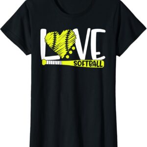 Softball Graphic Saying T-Shirt for Teen Girls and Women Sapelle Shirt