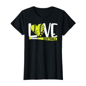 Softball Graphic Saying T-Shirt for Teen Girls and Women Sapelle Shirt