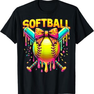 Softball Player Girl Drip T-Shirt
