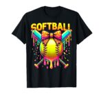 Softball Player Girl Drip T-Shirt