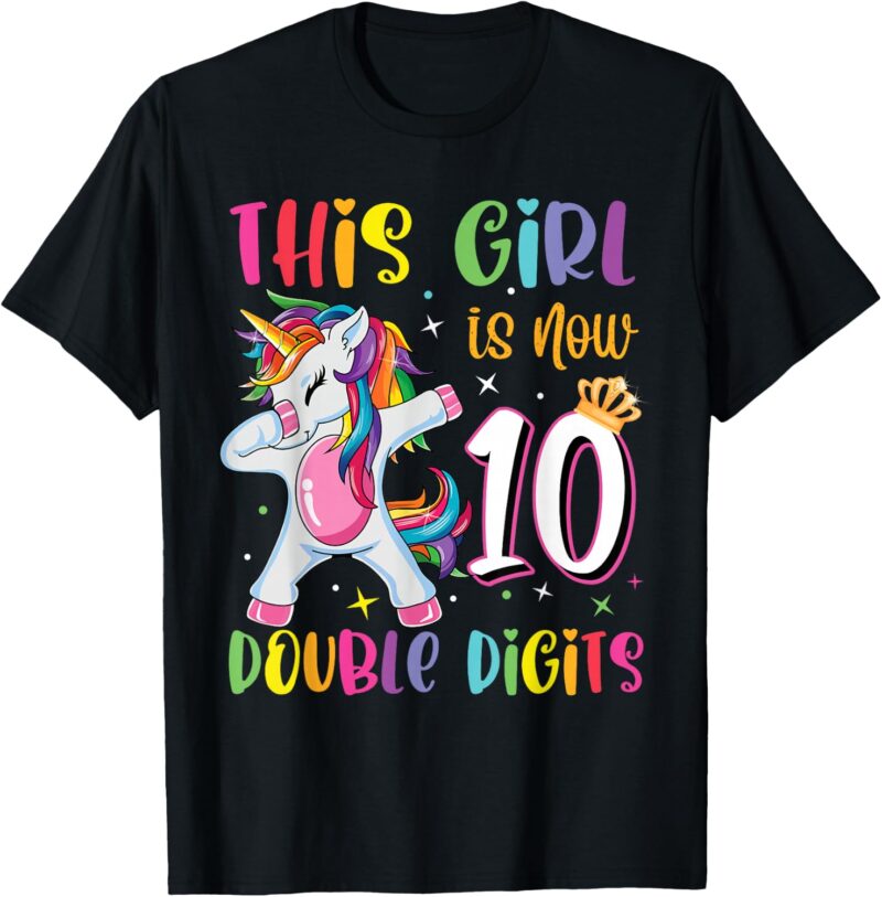 This-Girl-Is-Now-10-Double-Digits-Unicorn-10th-Birthday-T-Shirt-Sapelle-Shirt This Girl Is Now 10 Double Digits Unicorn 10th Birthday T-Shirt Sapelle Shirt