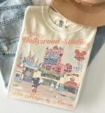 Vintage-Tower-of-Terror-Disney-Graphic-Tee-with-Mickey-Friends-Hollywood-Studios-Retro-Family-Trip Vintage Tower of Terror Disney Graphic Tee with Mickey & Friends