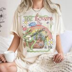 Watercolor Kermit the Frog Rainbow Graphic Tee - The Lovers The Dreamers And Me