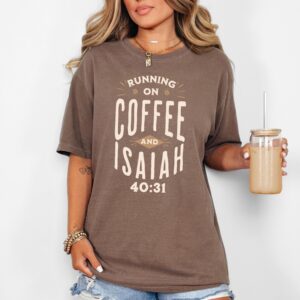 Personalized Christian Coffee Shirt, Custom Bible Verse T-Shirt, Funny Jesus Faith Gift, Short or Long Sleeve