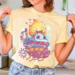 Calcifer-Howls-Moving-Castle-Graphic-Tee-Sapelle Calcifer Howl's Moving Castle Graphic Tee Sapelle