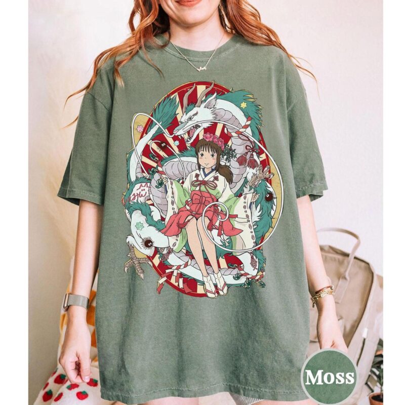 Chihiro-No-Face-and-Haku-Character-Graphic-Tee-Sapelle Chihiro