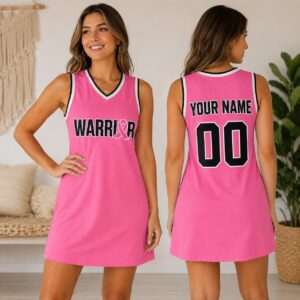 Personalized Breast Cancer Awareness Jersey Dress