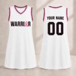 Custom-Breast-Cancer-Warrior-Jersey-Dress-Personalized-Pink-Ribbon-Basketball-Dress-Women39s-Awareness-Game-Day-Outfit-Gift-Cancer-Fighter-3 Warrior Ribbon Sports Dress
