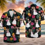 Bride Groom Face Tropical Shirt