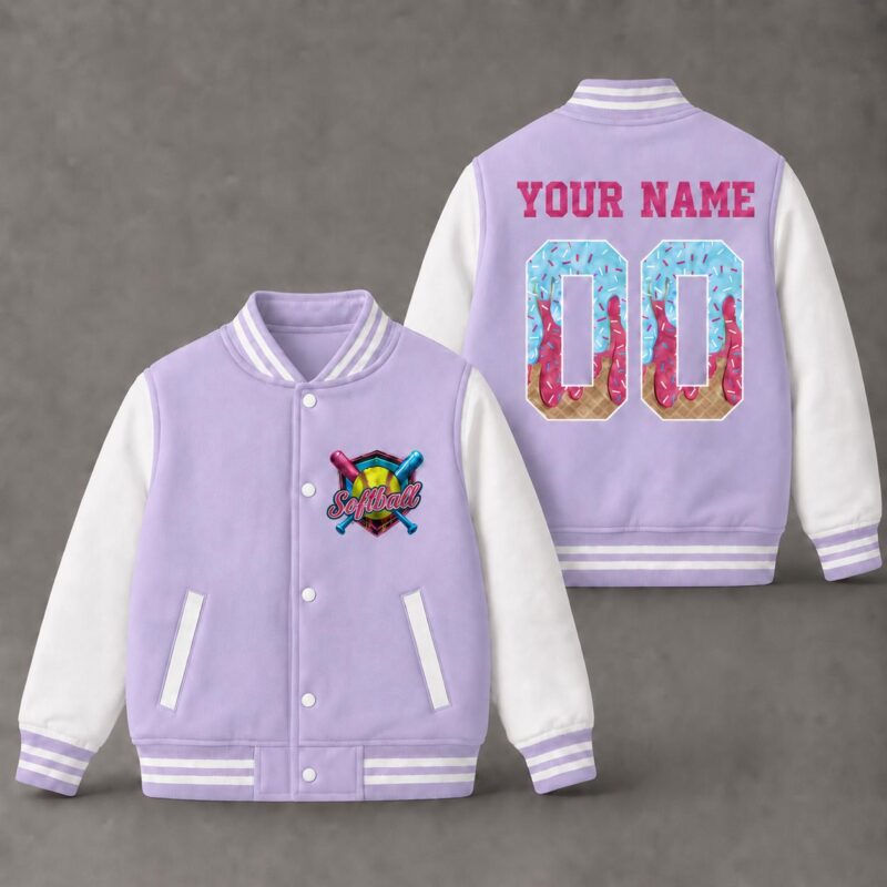 Personalized Girl Softball Team Jacket