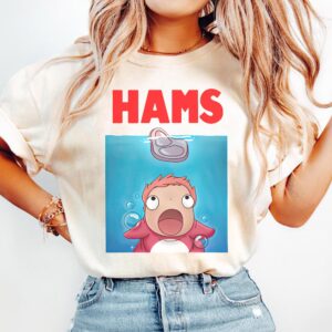 Cute Ponyo and Sosuke Hams Graphic Tee