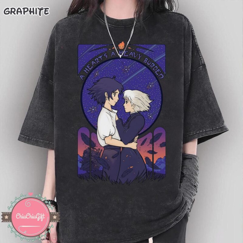 Howl and Sophie Howl's Moving Castle Graphic Tee Sapelle