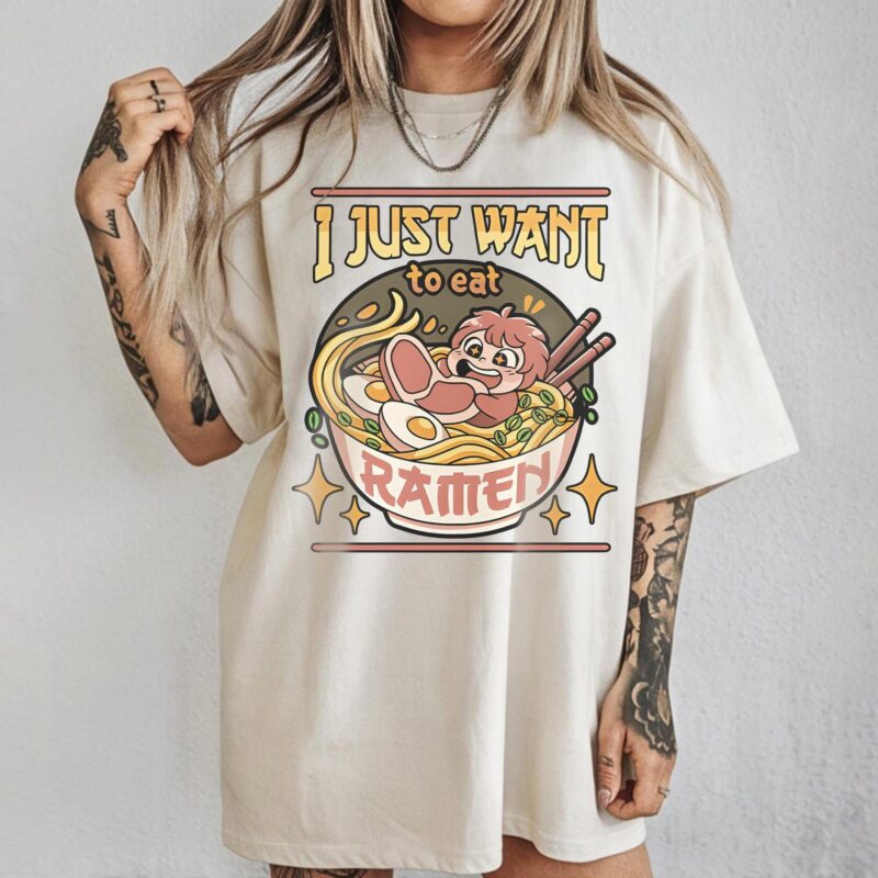 I-Just-Want-to-Eat-Ramen-Graphic-Tee-Sapelle I Just Want to Eat Ramen Graphic Tee