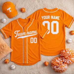 Personalized Baseball Team Name and Number Graphic Tee for Fans