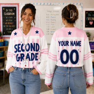 Personalized Custom Grade Teacher Hockey Jersey