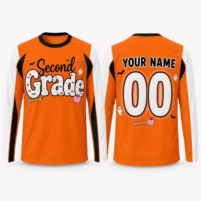 Custom Name Number 2nd Grade Jersey