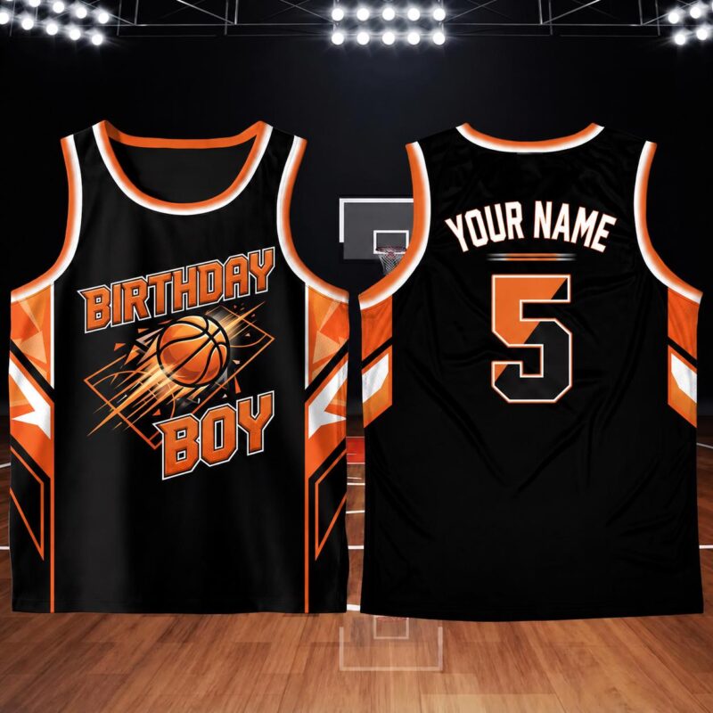 Personalized-Kids-Basketball-Tank-Top-Jersey-Birthday-Boy-Basketball-Jersey-Custom-Basketball-Jersey-Toddler-Basketball-Tank-Top-Jersey Personalized Kids Basketball Jersey Graphic Tee with Custom Name & Number