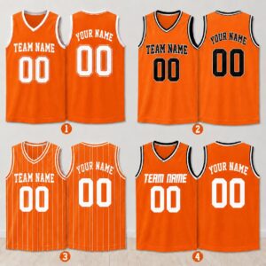 Personalized Orange Basketball Jersey