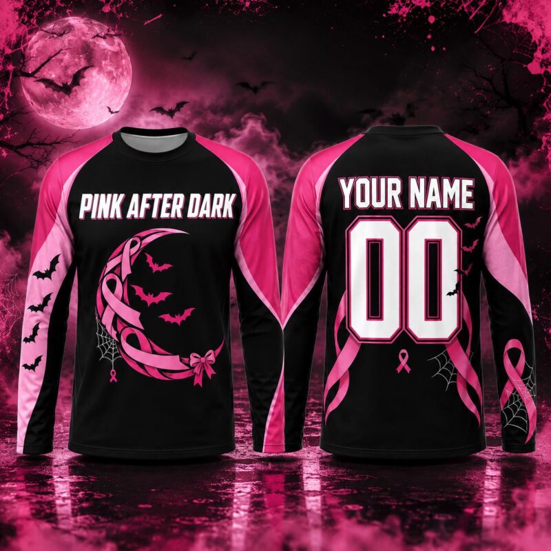 Personalized Pink After Dark Long Sleeve Jersey