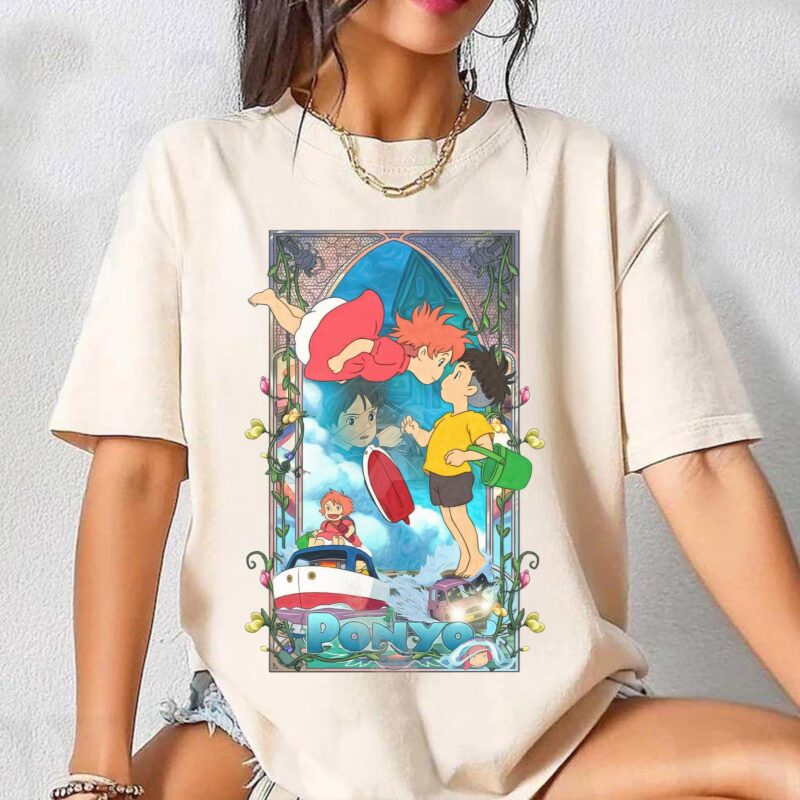 Ponyo-Sosuke-Graphic-Tee-by-Sapelle Ponyo & Sosuke Graphic Tee by Sapelle