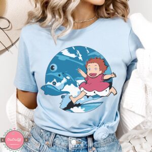 Ponyo and Sosuke Anime Graphic Tee by Sapelle