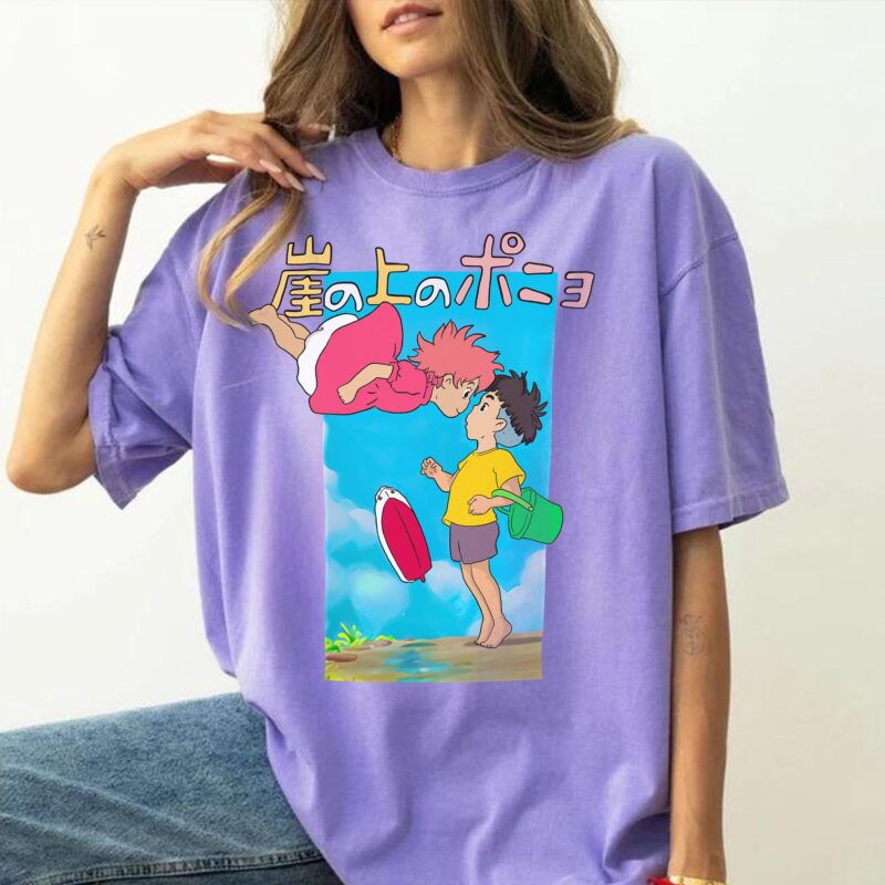 Ponyo-and-Sosuke-Character-Graphic-Tee-by-Sapelle Ponyo and Sosuke Character Graphic Tee by Sapelle