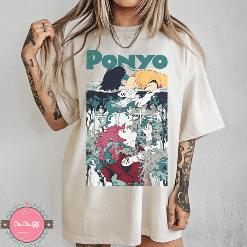 Ponyo and Sosuke Graphic Tee by Sapelle