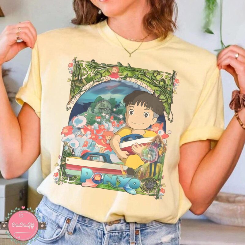 Ponyo and Sosuke Y2K Graphic Tee by Sapelle