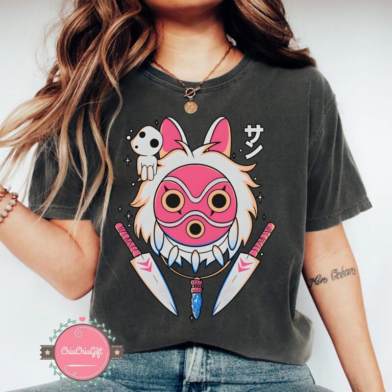 Princess-Mononoke-Movie-Graphic-Tee-Sapelle Princess Mononoke Movie Graphic Tee Sapelle