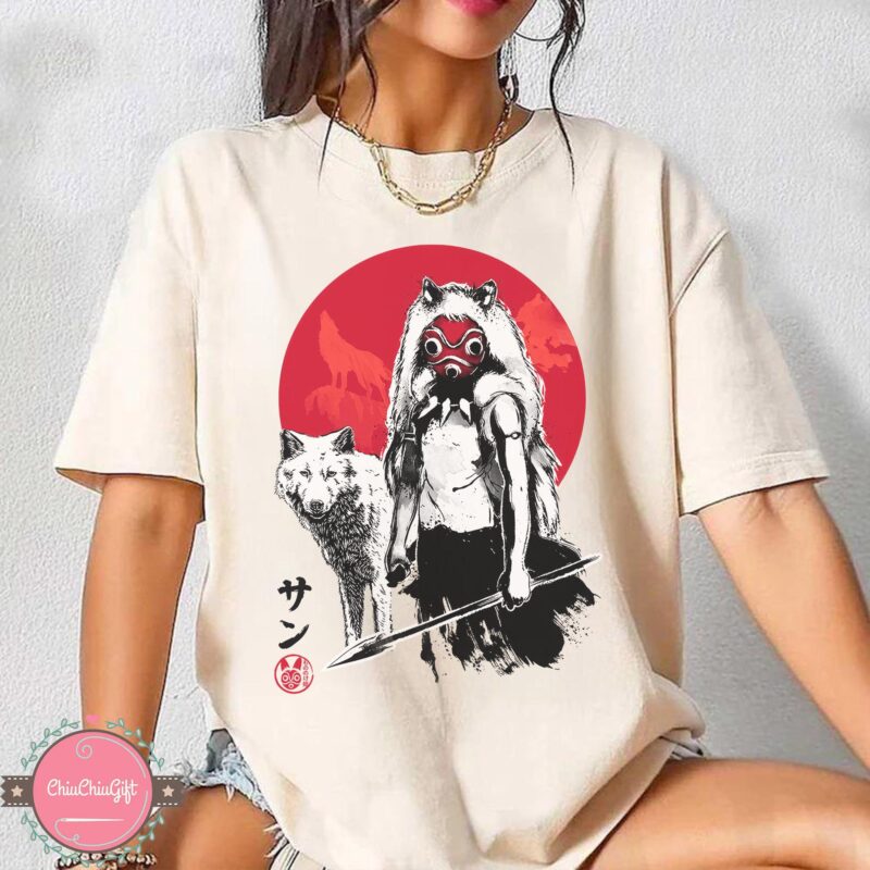 Princess-Mononoke-Y2K-Graphic-Tee-by-Sapelle Princess Mononoke Y2K Graphic Tee by Sapelle