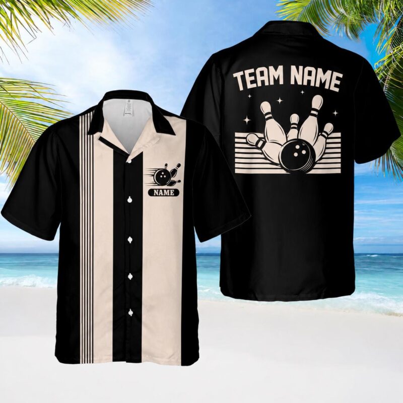 Retro-Hawaiian-Bowling-Team-Graphic-Tee-with-Custom-Name-and-Team-Name-by-Sapelle Retro Hawaiian Bowling Team Graphic Tee with Custom Name and Team Name by Sapelle