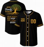 Sapelle 2026 Family Reunion Graphic Tee Custom Baseball Jersey Our Roots Run Deep