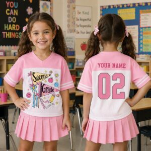 Sapelle Custom 2nd Grade Mesh Graphic Tee - Back to School Student Jersey