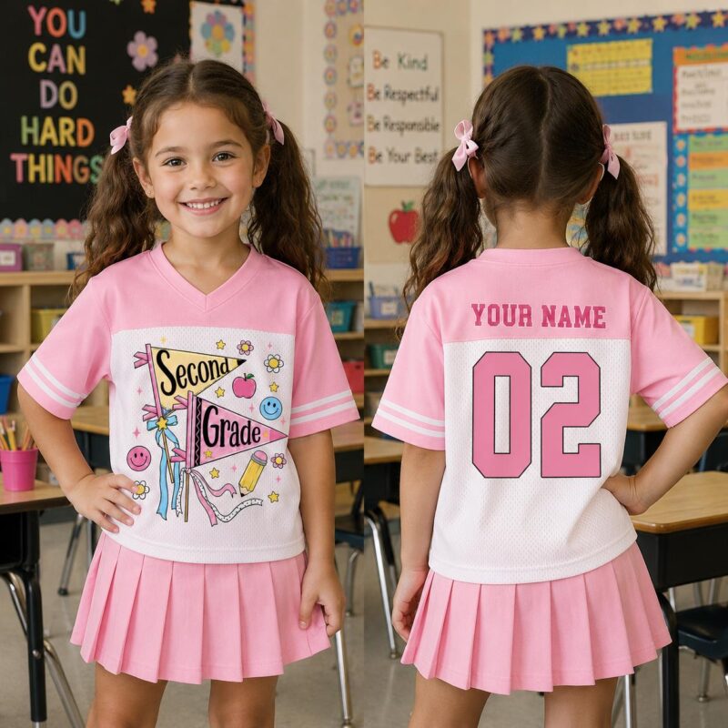 Sapelle Custom 2nd Grade Mesh Graphic Tee - Back to School Student Jersey